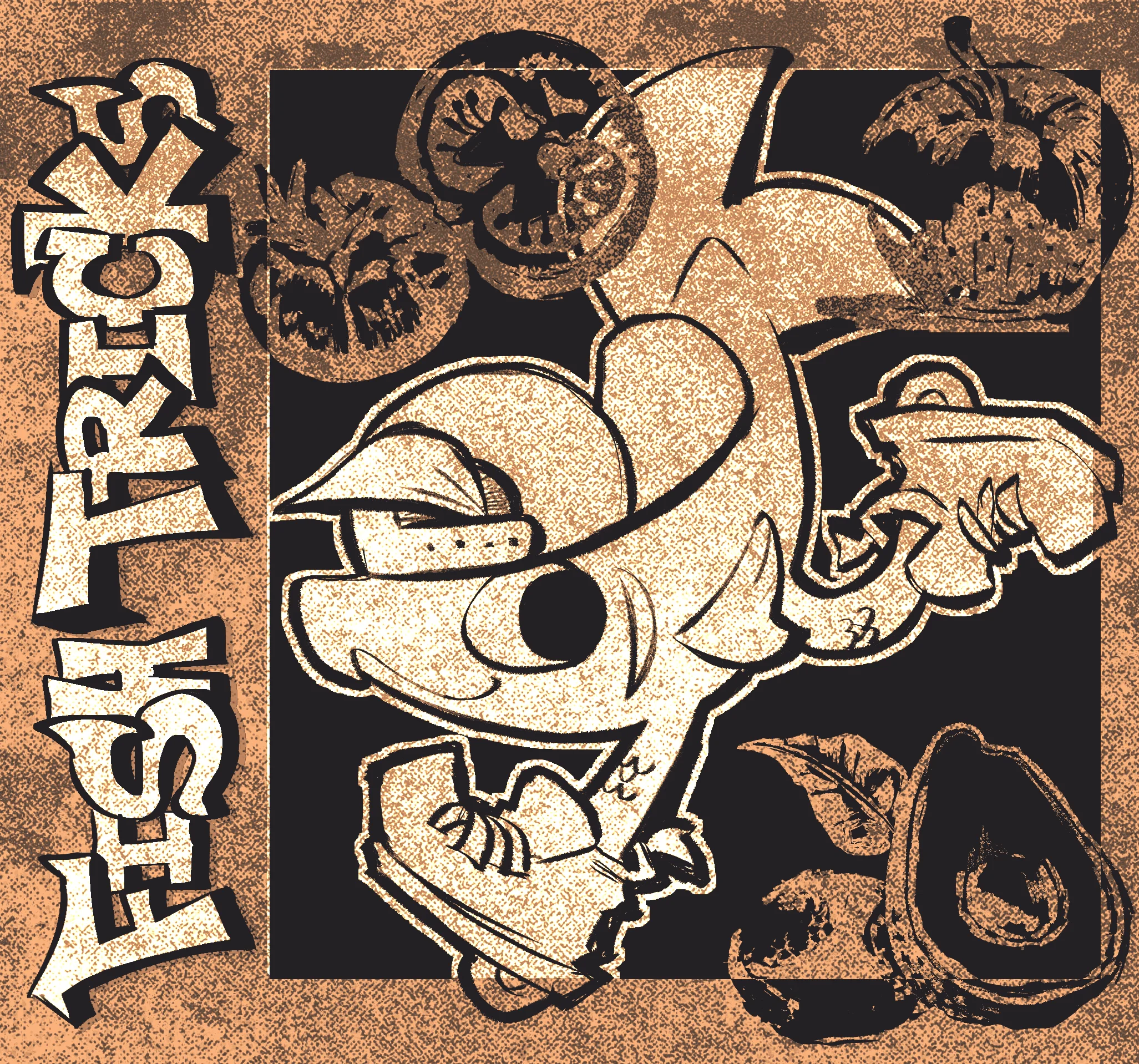 Official game box art for Fish Tricks, a game jam I worked on - Ray Parker