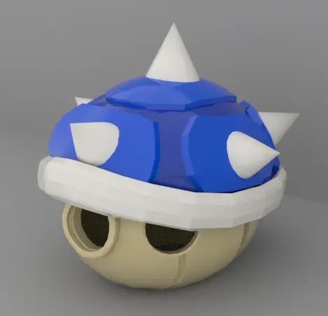 A model of a spiky blue shell, scuplted in Maya - Ray Parker