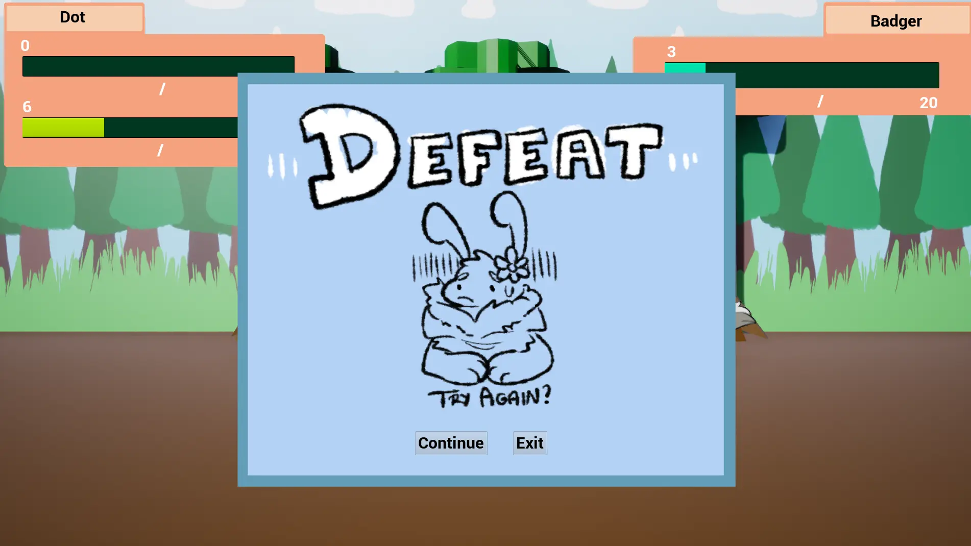 Defeat Screen UI - Ray Parker