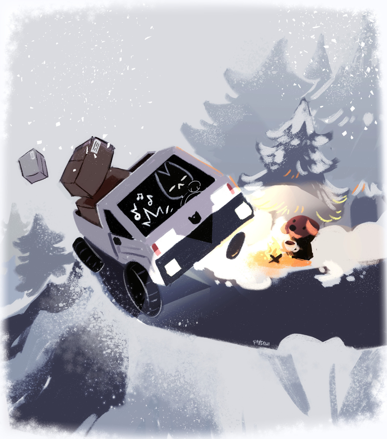 Character Illustration: Fanart for an indie game called Easy Delivery Co